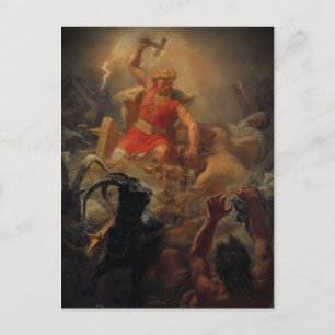 Tor Battles the Giants Postcard