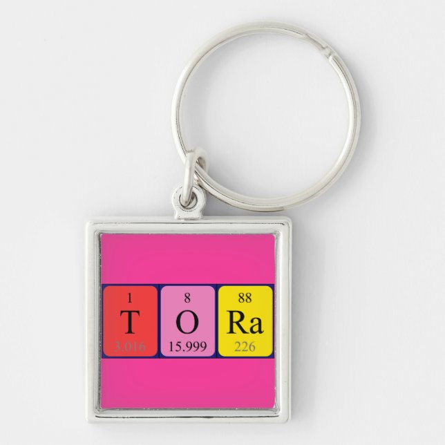 Tora periodic table name keyring (Front)