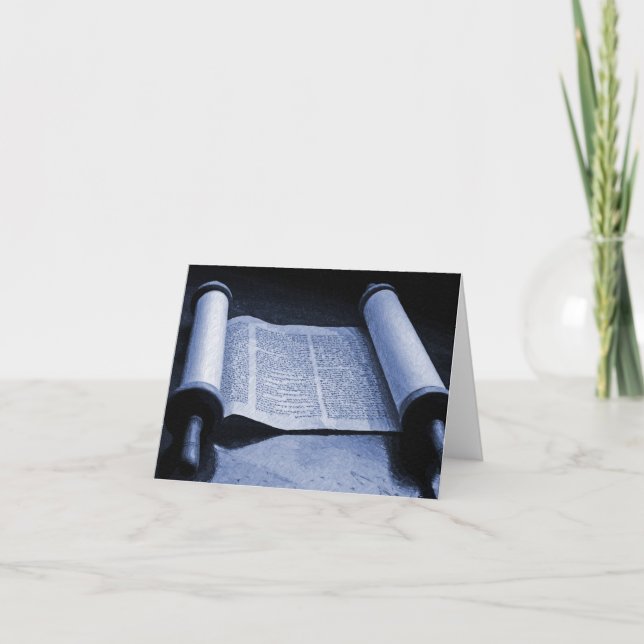 Torah Blue Thank You Card (Front)