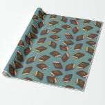 Torah Books Wrapping Paper<br><div class="desc">A Wrapping Paper For Hanukkah  Patterned With The Holy Books Of The Jewish Faith</div>