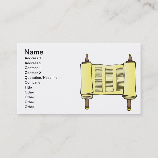 Torah Business Card (Front)