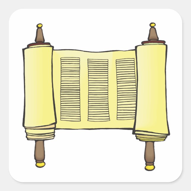 Torah Square Sticker (Front)