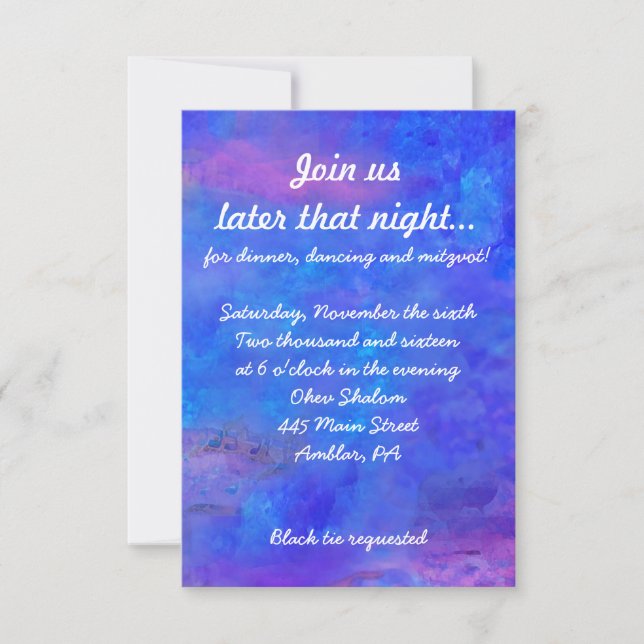 Torah & Tulips Bat Mitzvah Invitation (Front)