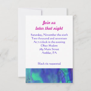Torah Watercolor Bar Mitzvah Invitation Party Card