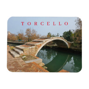 Torcello Devil's Bridge view fridge magnet