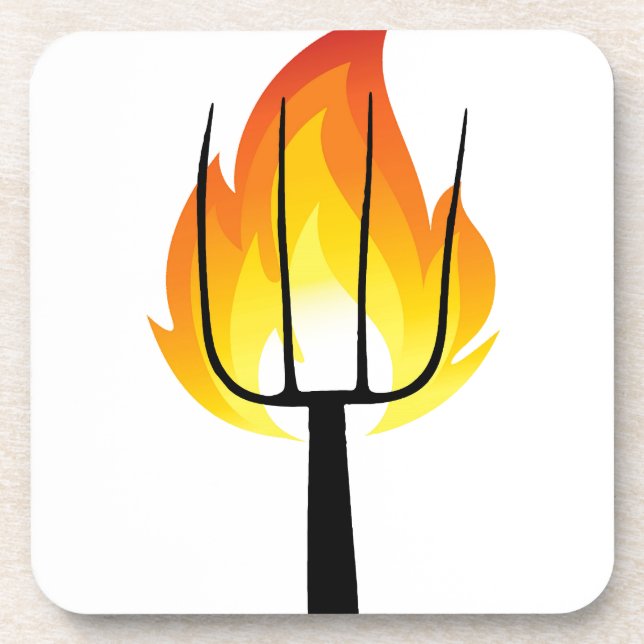 Torch and Pitchfork Coaster (Front)