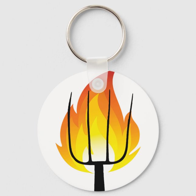 Torch and Pitchfork Key Ring (Front)