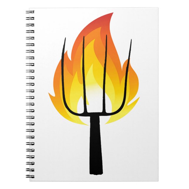 Torch and Pitchfork Spiral Notebook (Front)