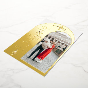 Torch Crest, Gold Silver Arch Photo Luxury Wedding