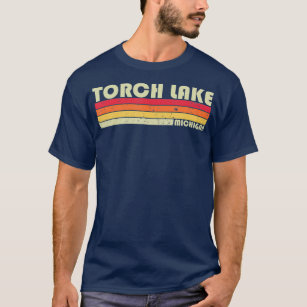 TORCH LAKE MICHIGAN Funny Fishing Camping Summer T-Shirt