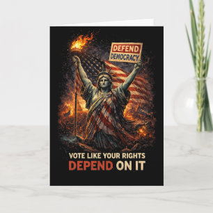 Torch of Democracy Holiday Card