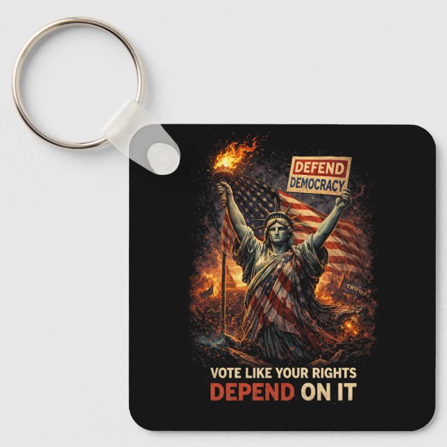 Torch of Democracy Key Ring (Front)