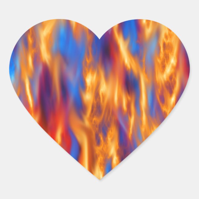 Torched by Kenneth Yoncich Heart Sticker (Front)