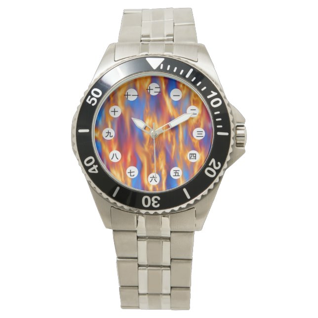 Torched (Japanese Face) by Kenneth Yoncich Watch (Front)