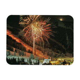 Torchlight parade and fireworks during Winter Magnet