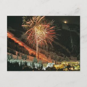 Torchlight parade and fireworks during Winter Postcard