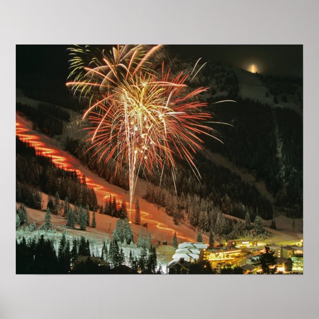 Torchlight parade and fireworks during Winter Poster (Front)