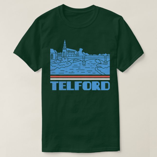 Tord City Gift England City Silhouette Skyline Gre T-Shirt (Design Front)