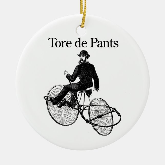 Tore de Pants Ceramic Tree Decoration (Front)