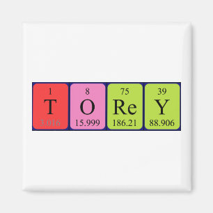 Torey periodic table name magnet