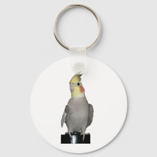 Tori the majestic cockatiel key ring