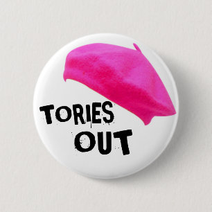 Tories Out 6 Cm Round Badge
