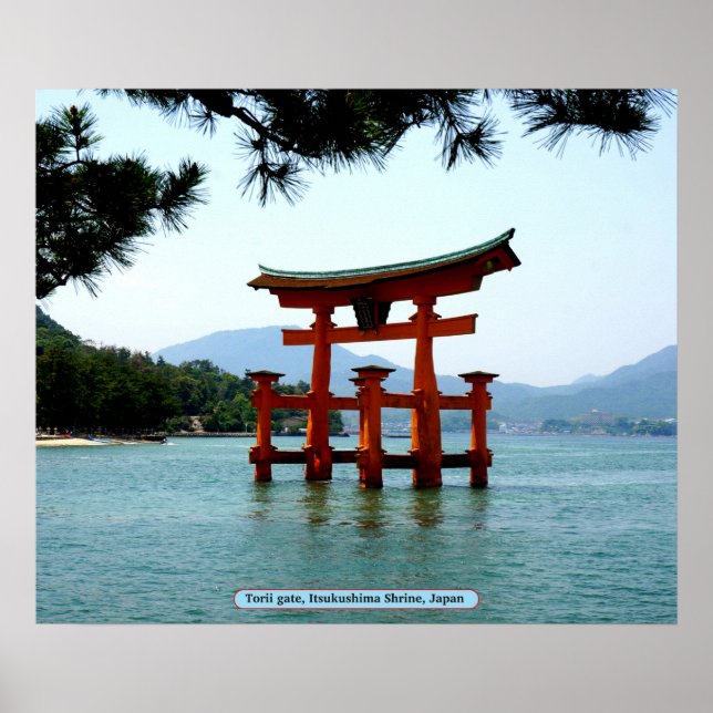 Torii gate, Itsukushima Shrine, Japan Poster (Front)