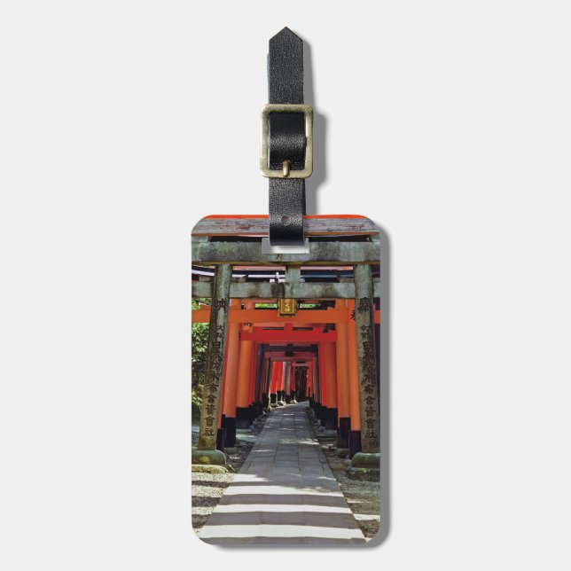 Torii gates - Kyoto, Japan, Asia Luggage Tag (Front Vertical)