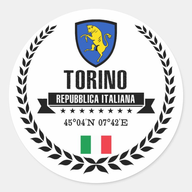 Torino Classic Round Sticker (Front)