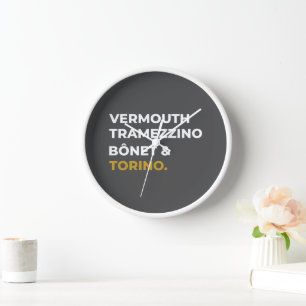 Torino Food Icons - Vermouth, Tramezzino, Bônet Clock