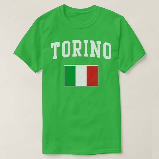 Torino Italy Italia Italian Italiano Flag T-Shirt (Design Front)