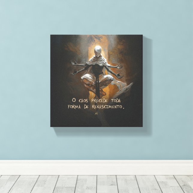 Tormenta (with phrase) canvas print (Insitu(Wood Floor))