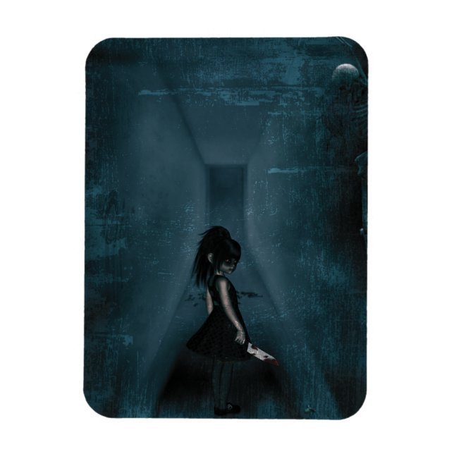 Tormented Gothic Girl Magnet (Vertical)