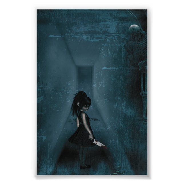 Tormented Gothic Girl Photo Print (Front)