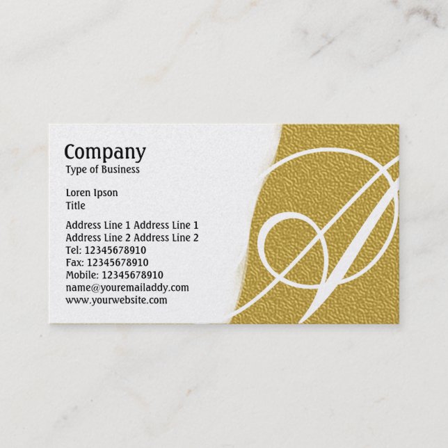 Torn Away - Amber Embossed Texture - Gold Business Card (Front)