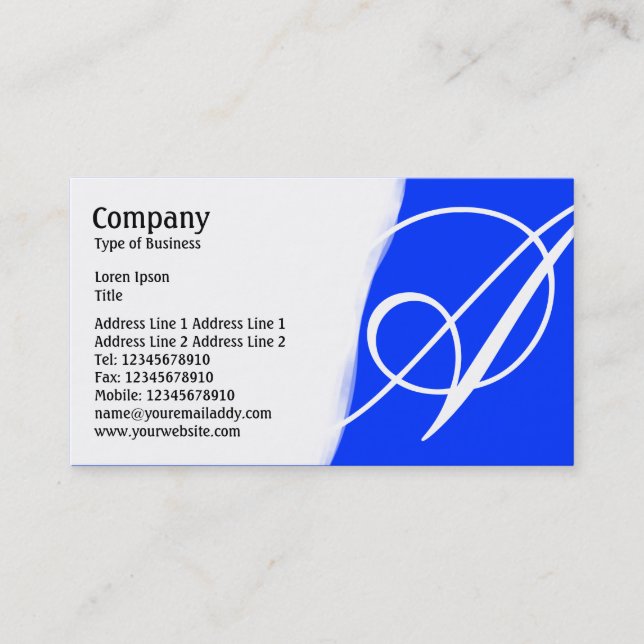 Torn Away - Blue Business Card (Front)