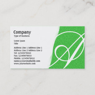 Torn Away - Bright Green Embossed Texture Business Card