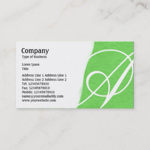 Torn Away - Bright Green Rough Paper Texture Business Card