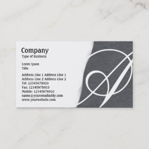 Torn Away - Dark Grey Rough Paper Texture Business Card