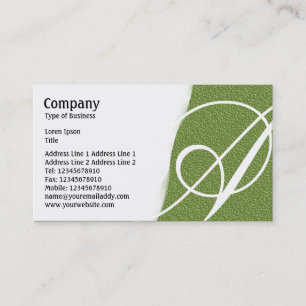 Torn Away - Green Embossed Texture Business Card