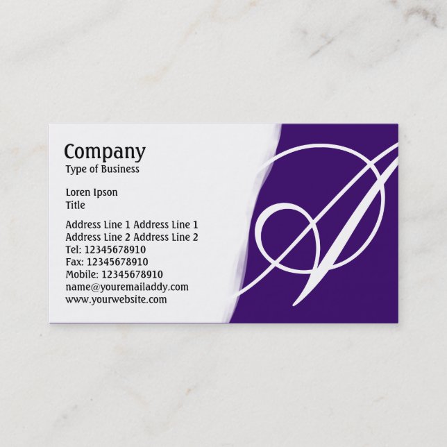 Torn Away - Violet Business Card (Front)
