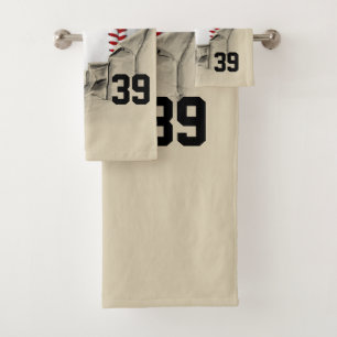 Torn Baseball Bath Towel Set