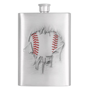 Torn Baseball Flask