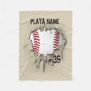 Torn Baseball (personalised) Fleece Blanket