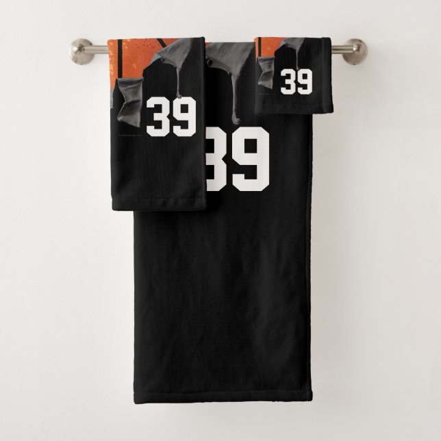 Torn Basketball Bath Towel Set (Insitu)