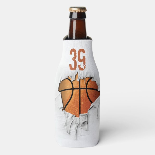 Torn Basketball Bottle Cooler (Bottle Front)