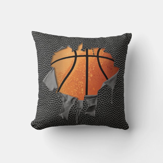 Torn Basketball (textured) Cushion (Front)