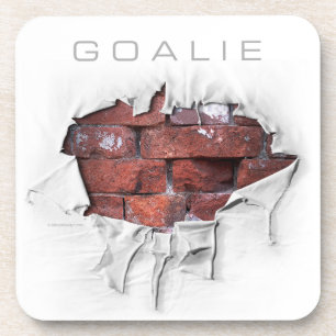 Torn Brick Wall Goalie (Hockey) Coaster