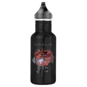 Torn Brick Wall Goalie (Hockey) Water Bottle