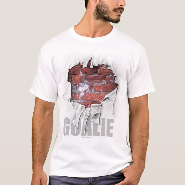 Torn Brick Wall Goalie (Soccer) T-Shirt (Front)
